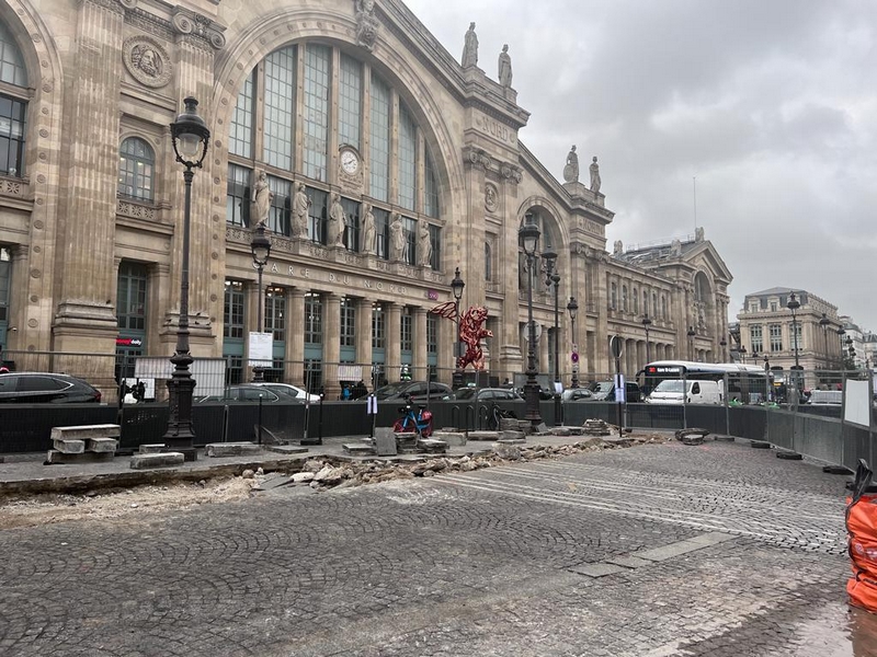 Travaux publics gare du Nord à Paris avec les intérimaires Man BTP